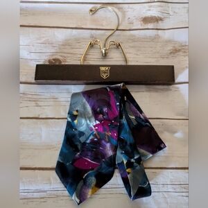 MBP Vintage Abstract Watercolor Jewel Toned Italian Silk Tie